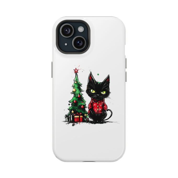 Christmas gothic phone case Tough magnetic phone case Gothic holiday phone case Protective phone case with magnetic feature Christmas-themed tough phone case