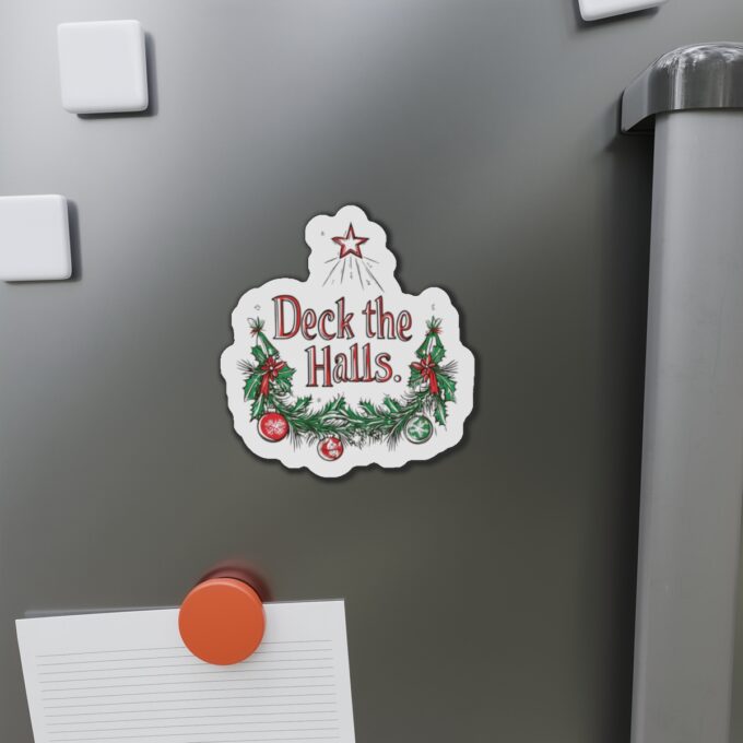 Christmas Die-Cut Magnets Deck The Halls – Festive Holiday Decor - Image 4