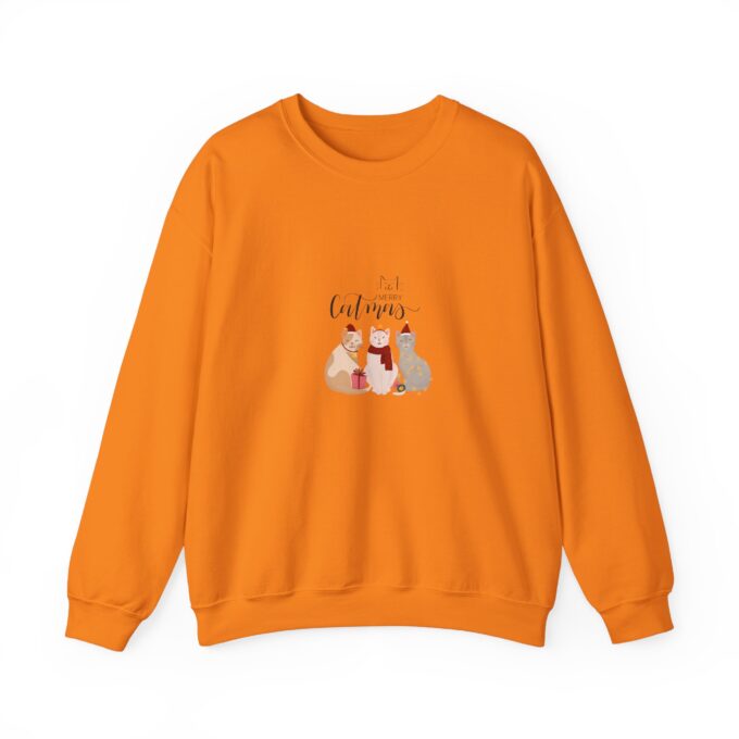 Cozy Holiday Cat Sweatshirt – Festive Unisex Crewneck - Image 8