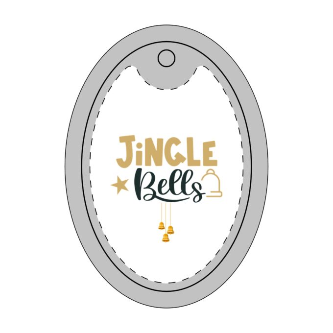 Jingle Bells  Ceramic Ornaments, 2-Side Print - Image 3