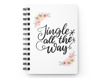 Holiday journal Spiral bound notebook Christmas stationery Festive writing journal