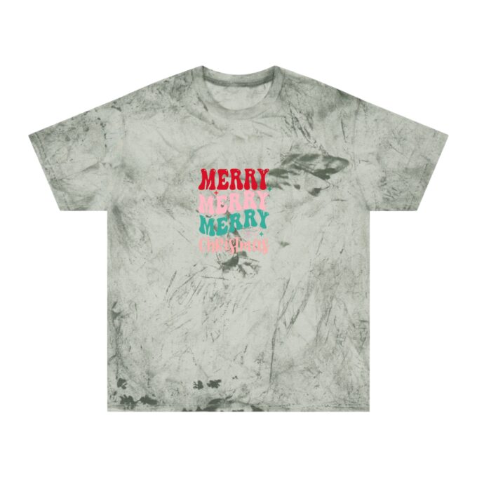 Merry Merry Christmas T-Shirt – Festive Unisex Color Blast Tee - Image 6