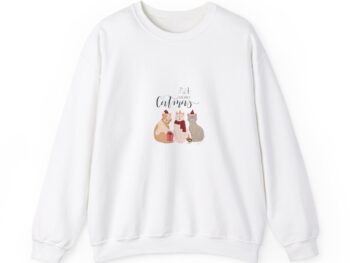 Cozy holiday cat sweatshirt Unisex heavy blend sweatshirt Holiday cat crewneck Festive winter cat sweatshirt Cat lover Christmas sweater