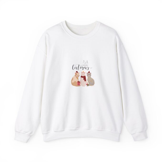 Cozy holiday cat sweatshirt Unisex heavy blend sweatshirt Holiday cat crewneck Festive winter cat sweatshirt Cat lover Christmas sweater