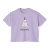 Christmas Cat Women’s Boxy Tee – Festive and Stylish - Image 5
