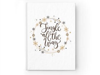 Jingle All The Way notebook New Year’s blank journal Festive New Year notebook Inspirational holiday journal Blank notebook gift
