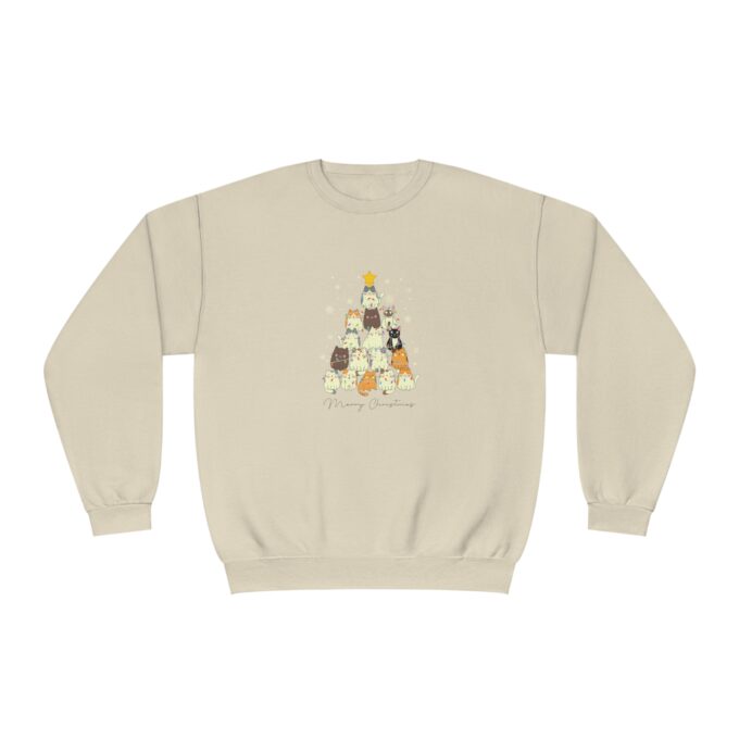 Meowy Christmas Sweatshirt – Cozy Cat Holiday Sweater - Image 4