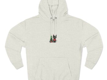 Christmas gothic tree hoodie Gothic holiday hoodie Three-panel fleece hoodie Gothic Christmas fashion Warm winter hoodie