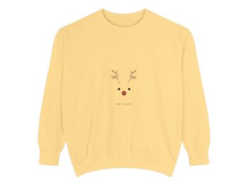 Christmas Oh Dear sweatshirt Unisex garment-dyed sweatshirt Holiday reindeer sweatshirt Christmas-themed sweatshirt Cozy holiday sweatshirt