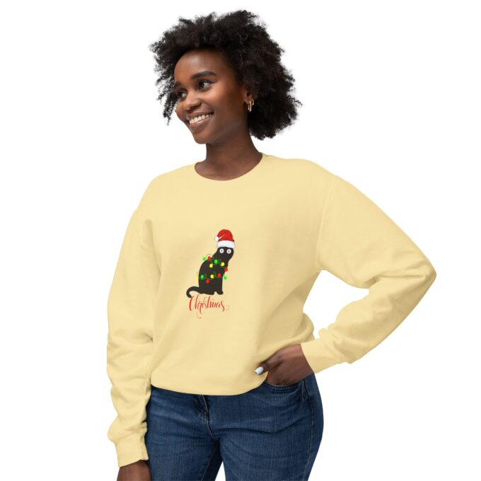 Christmas Gothic Cat Sweatshirt – Festive & Unique Crewneck - Image 2