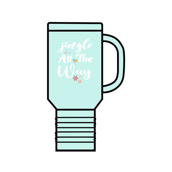 Jingle All The Way Travel Mug – Insulated, 40oz Festive Mug - Image 2