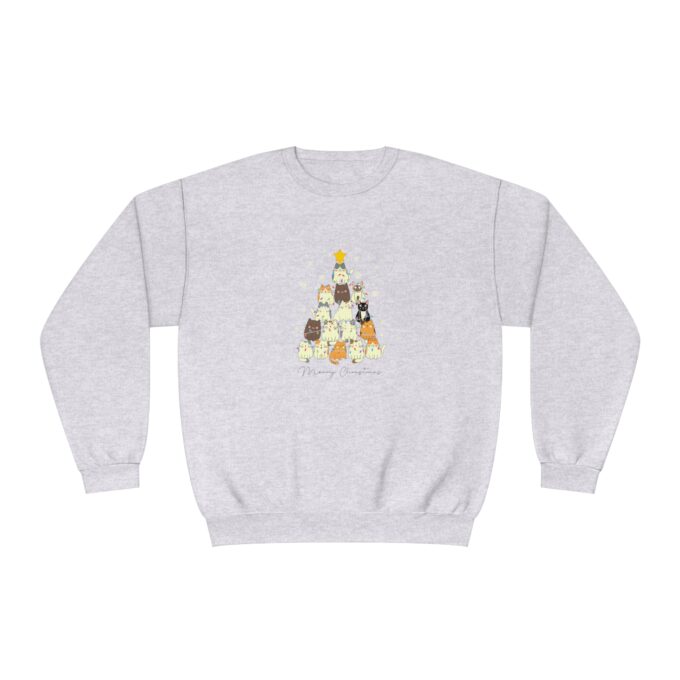 Meowy Christmas Sweatshirt – Cozy Cat Holiday Sweater - Image 5