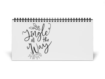 Jingle All The Way desktop calendar 2025 holiday calendar Seasonal desk calendar Festive office calendar Christmas-themed calendar