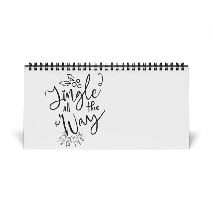 Jingle All The Way desktop calendar 2025 holiday calendar Seasonal desk calendar Festive office calendar Christmas-themed calendar