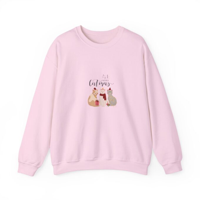 Cozy Holiday Cat Sweatshirt – Festive Unisex Crewneck - Image 4