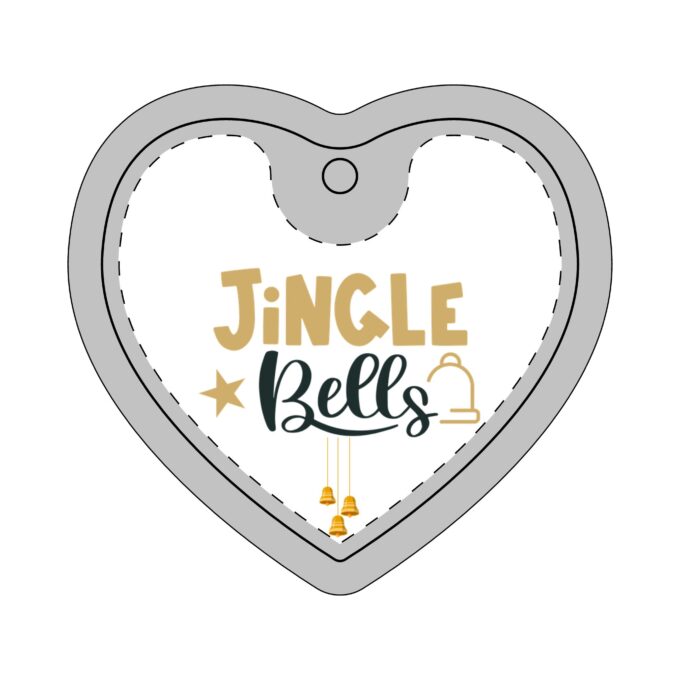 Jingle Bells  Ceramic Ornaments, 2-Side Print - Image 2