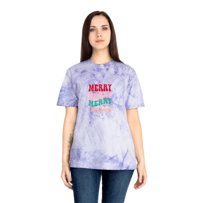 Merry Merry Christmas T-Shirt – Festive Unisex Color Blast Tee - Image 2