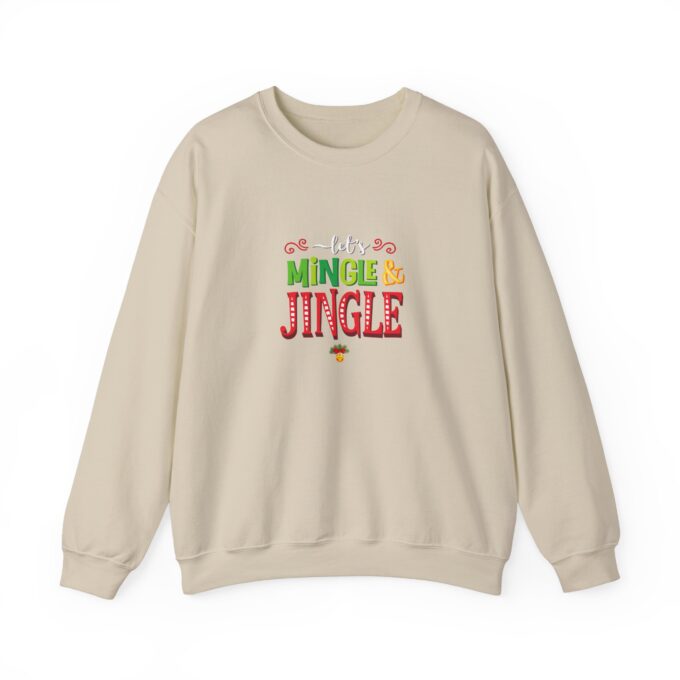 Let’s Mingle & Jingle Sweatshirt – Cozy Christmas sweatshirt - Image 3