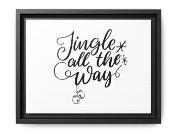 Holiday wall art Christmas canvas Framed holiday decor Festive wall decoration