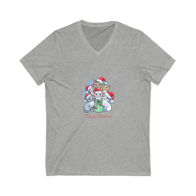 Meowy Christmas T-Shirt – Festive Cat Shirt for the Holidays - Image 3