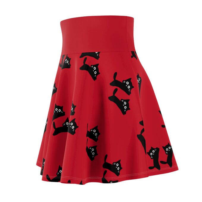 Gothic Cat Christmas Skater Skirt - Women's holiday skater skirt - Image 3