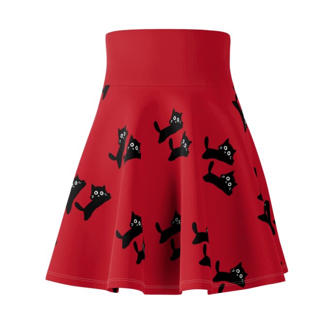 Gothic Cat Christmas Skater Skirt - Women's holiday skater skirt - Image 2