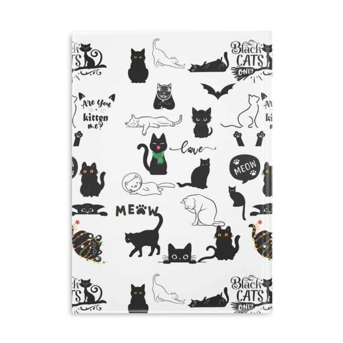 Gothic Cat Christmas Notebook – Puffy Hardcover Design - Image 2