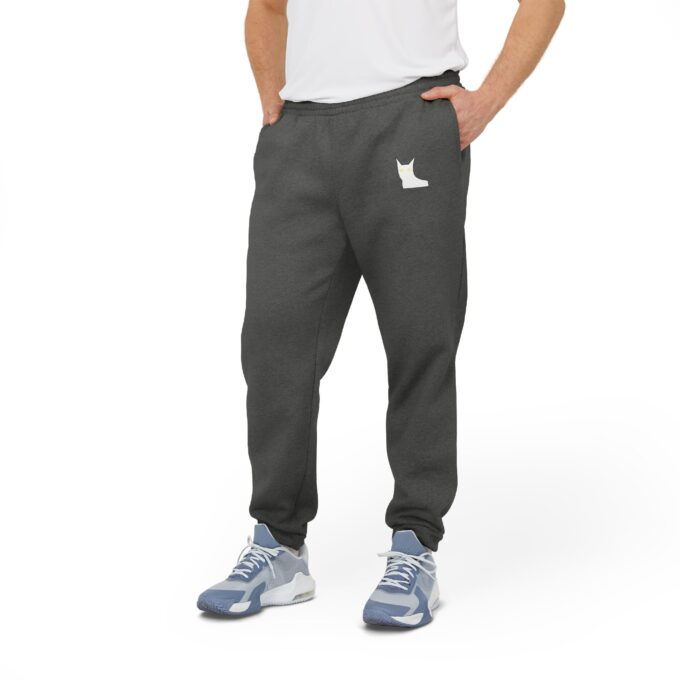 Black Cat adidas Fleece Joggers – Unisex Comfort & Style - Image 3