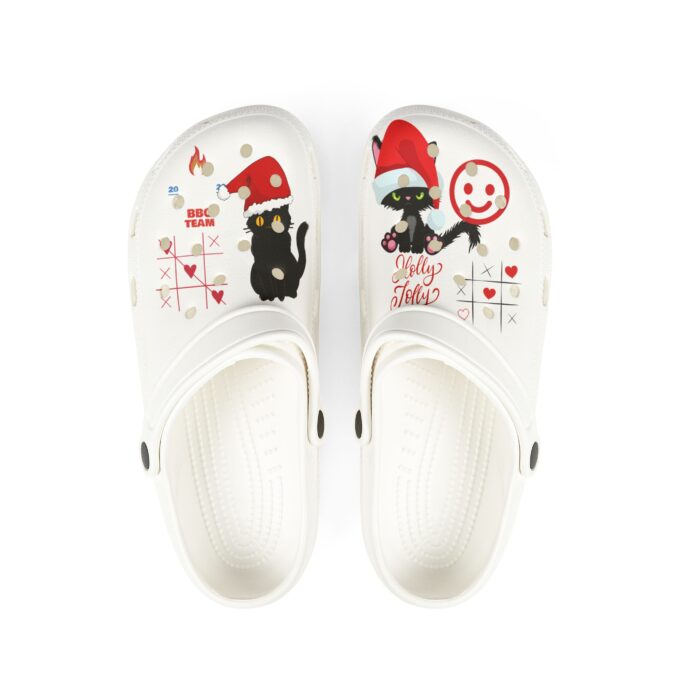 Gothic Cat Christmas EVA Foam Shoes – Holiday Comfort & Style