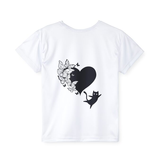 Black Cat Valentine Kids Sports Jersey - Wonderful Present for birthdays, Valentine’s Day - Image 2