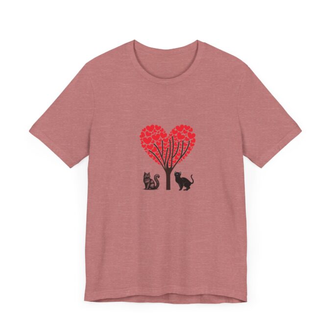 Gothic Cat Valentine Tee – Stylish Unisex Comfort - Image 6