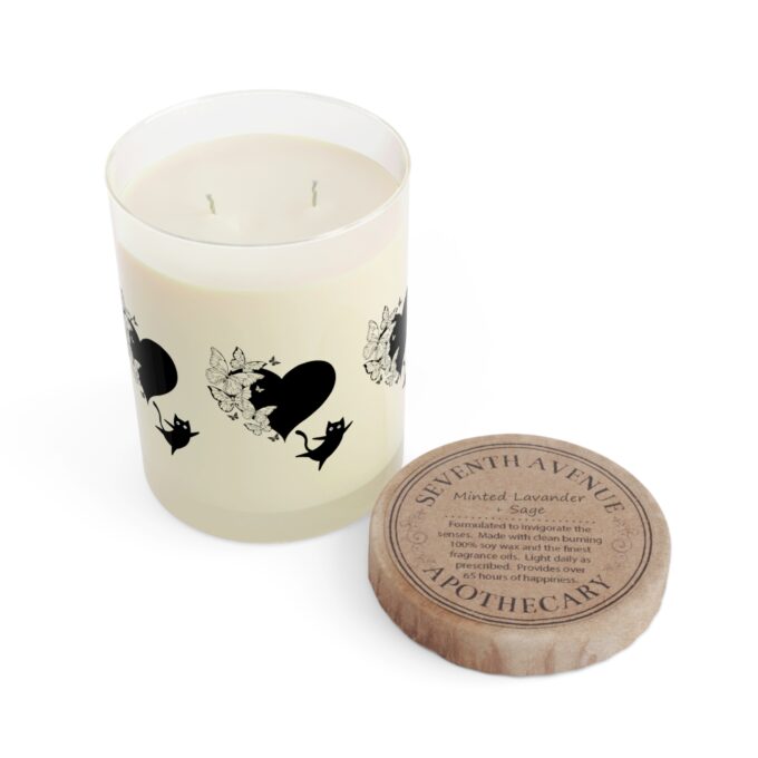 Black Cat Valentine Scented Candle, 11oz Full Glass - Image 4