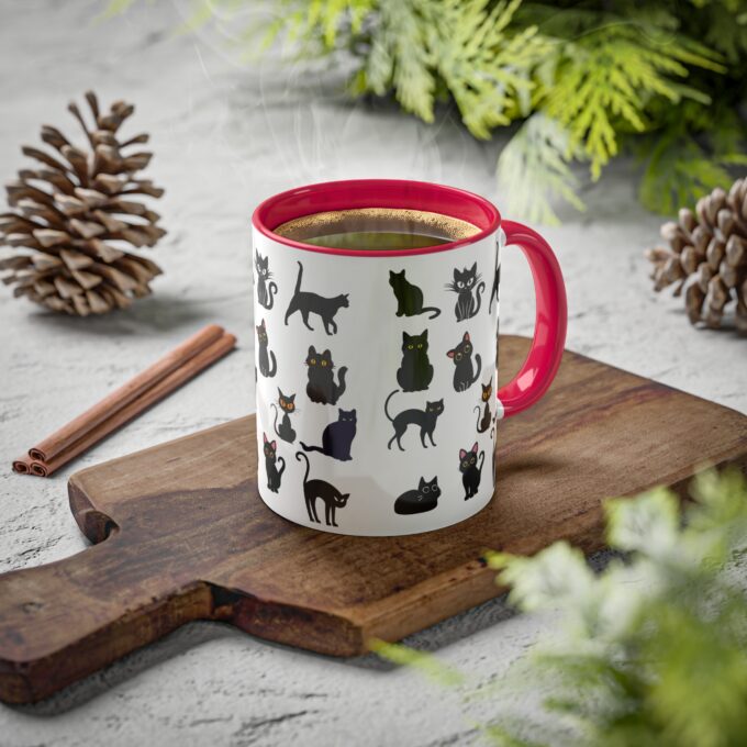 Black Cat Christmas Mug – Festive & Fun Drinkware - Image 3