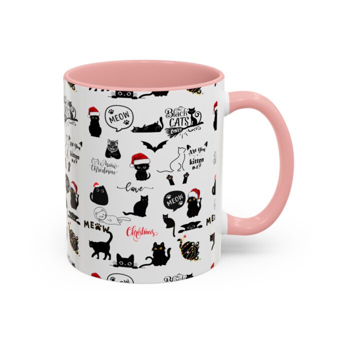 Gothic Cat Christmas Accent Mug – Unique & Festive (11, 15oz) - Image 9