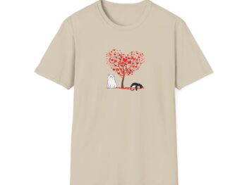 Gothic cat T-shirt Unisex softstyle T-shirt Valentine’s Day apparel Unique gothic gift