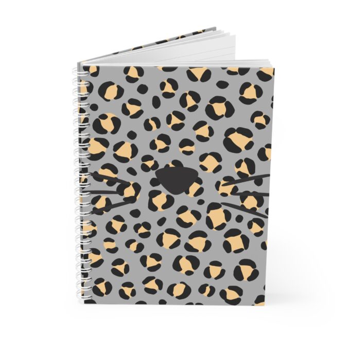 Black Cat Valentine Spiral Notebook, 120 Lined Pages - Image 3