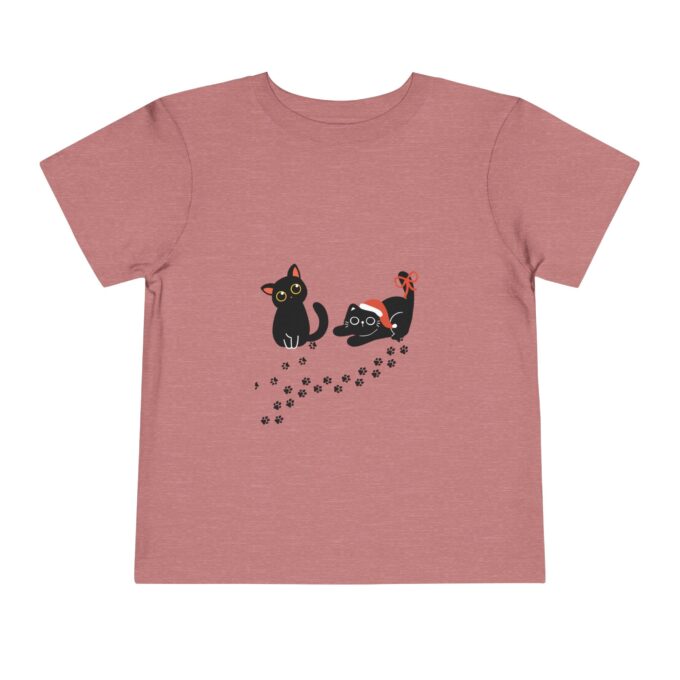 Gothic Cat Christmas Toddler Short Sleeve Tee - Fun Holiday Style - Image 4