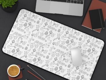 Christmas desk mat Gothic cat desk mat Holiday desk accessory Desk mat for office Unique Christmas gift