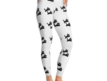 Gothic cat Christmas leggings Holiday stretchy leggings Gothic Christmas clothing Unique holiday leggings