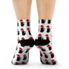 Gothic Cat Christmas Crew Socks – Perfect for Cat Lovers! - Image 6