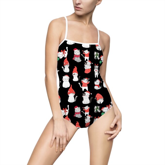 Black Cat Women’s One-piece Swimsuit – Stylish & Elegant - Image 4