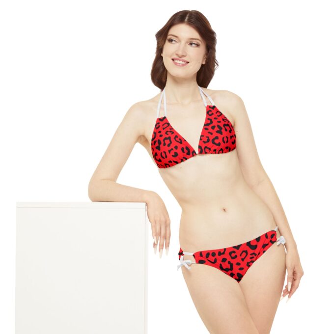 Leopard Women’s Strappy Bikini Set – Bold & Stylish Swimwear - Image 4