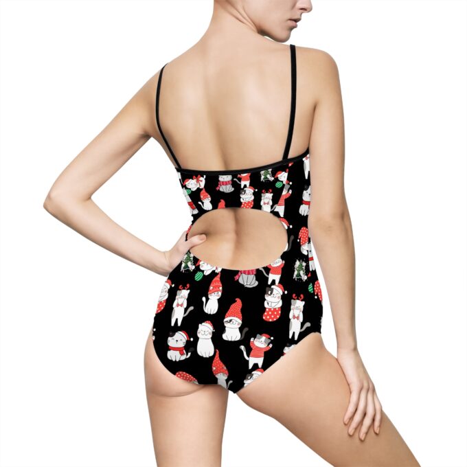 Black Cat Women’s One-piece Swimsuit – Stylish & Elegant - Image 2