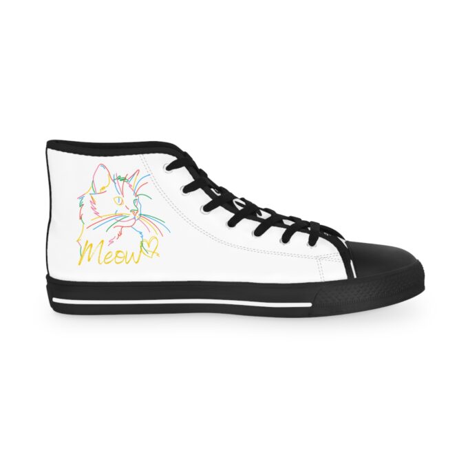 Gothic Cat Christmas Men’s High Tops – Bold Holiday Sneakers - Image 4