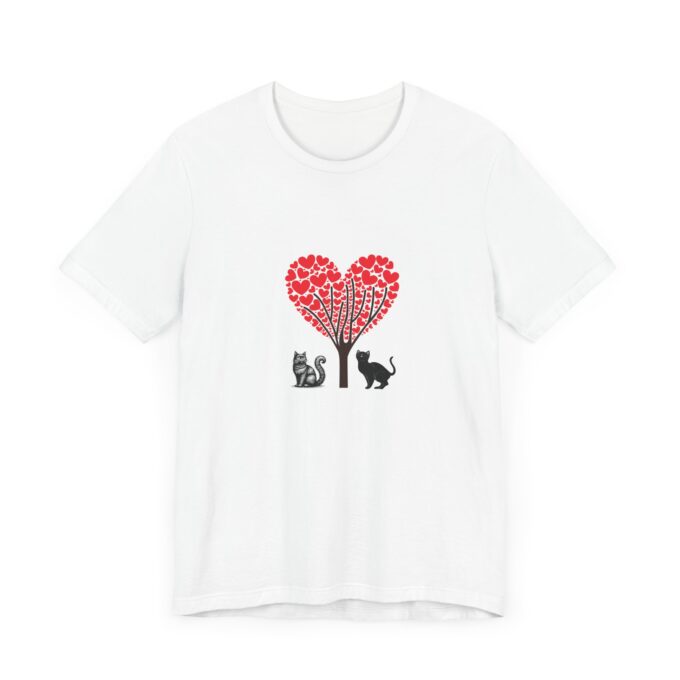 Gothic Cat Valentine Tee – Stylish Unisex Comfort - Image 4