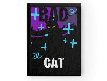 Gothic cat journal Black cat journal Holiday blank journal Cat-themed notebook
