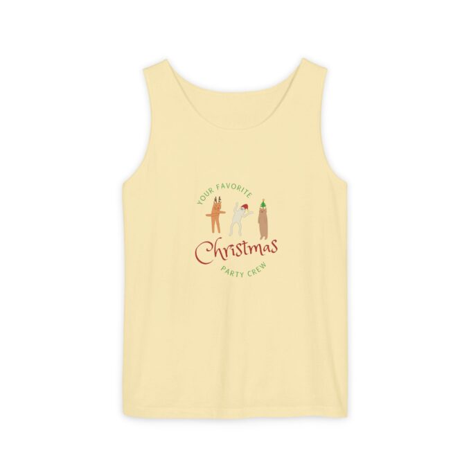 Gothic Cat Christmas Tank Top – Unisex Holiday Style - Image 5