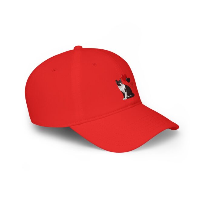 Black Cat Valentine Cap - Low Profile Baseball Cap - Image 3