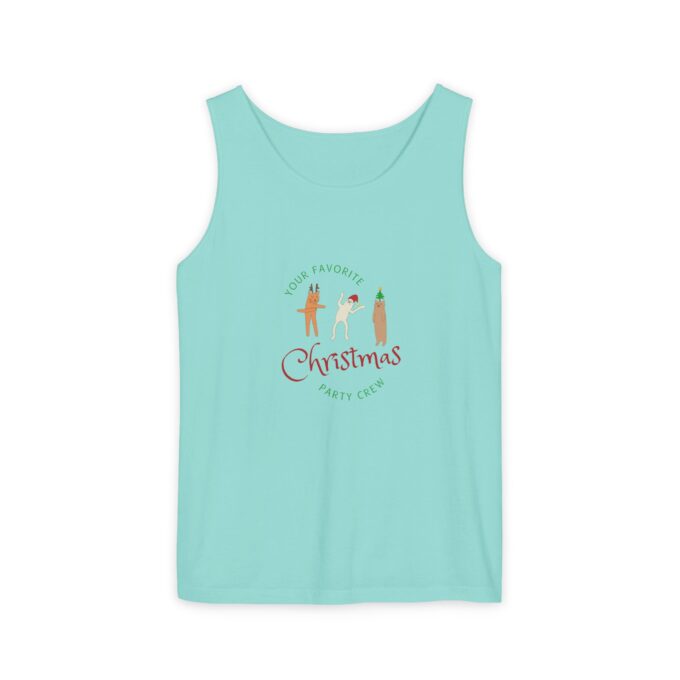 Gothic Cat Christmas Tank Top – Unisex Holiday Style - Image 7