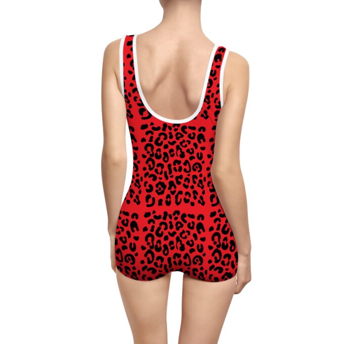 Leopard Print Women’s Vintage Swimsuit – Retro & Bold - Image 2